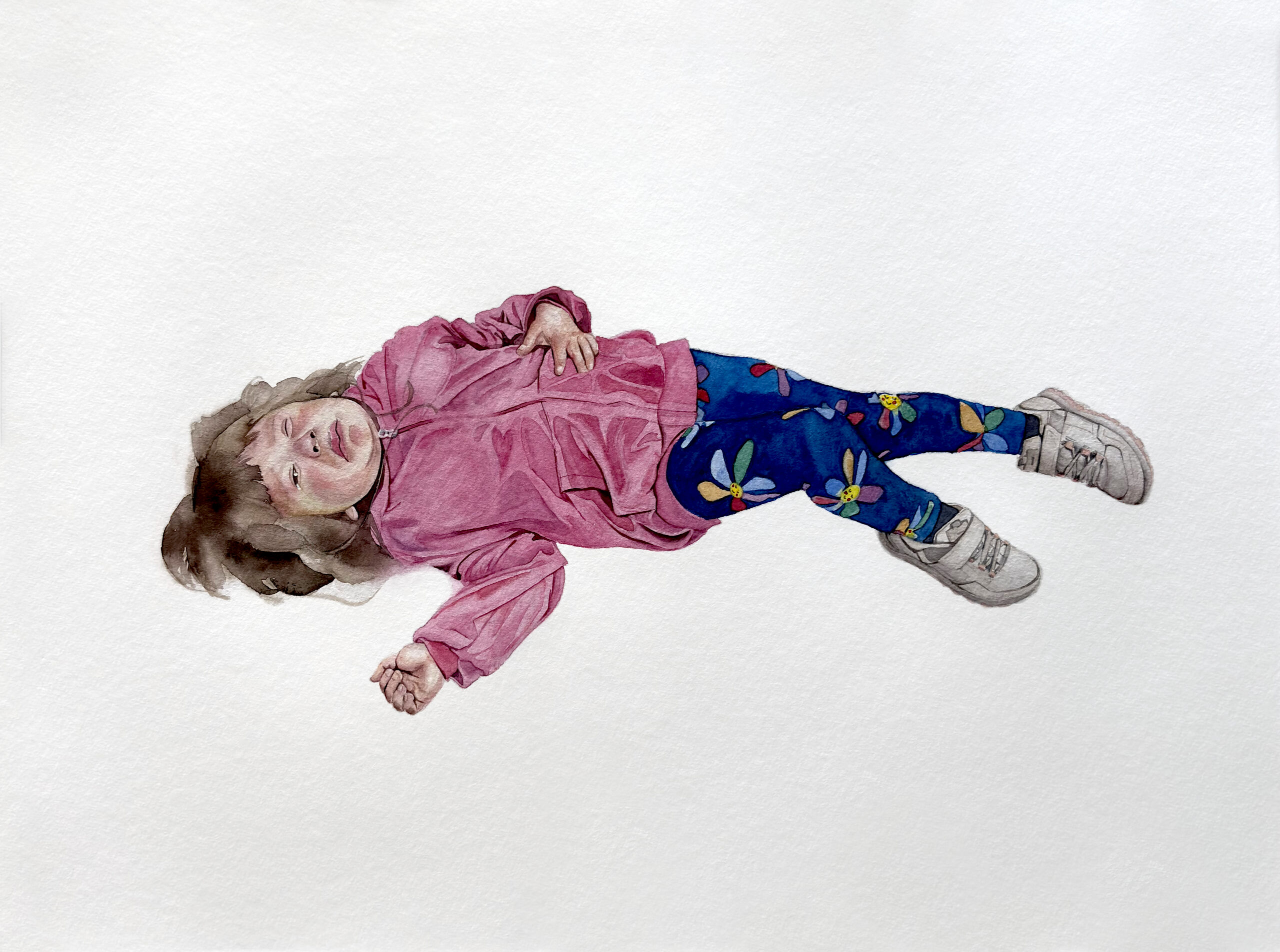 prezent na dzień mamy Portret akwarelowy dziecka ze zdjęcia, przykład realizacji jako prezent na Dzień Mamy, seria Mamba, Paulina Tomaszewska Warszawa